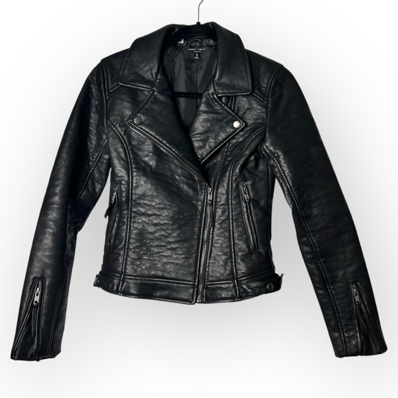 Romeo + Juliet Couture Black Faux Leather Jacket S - Picture 1 of 6